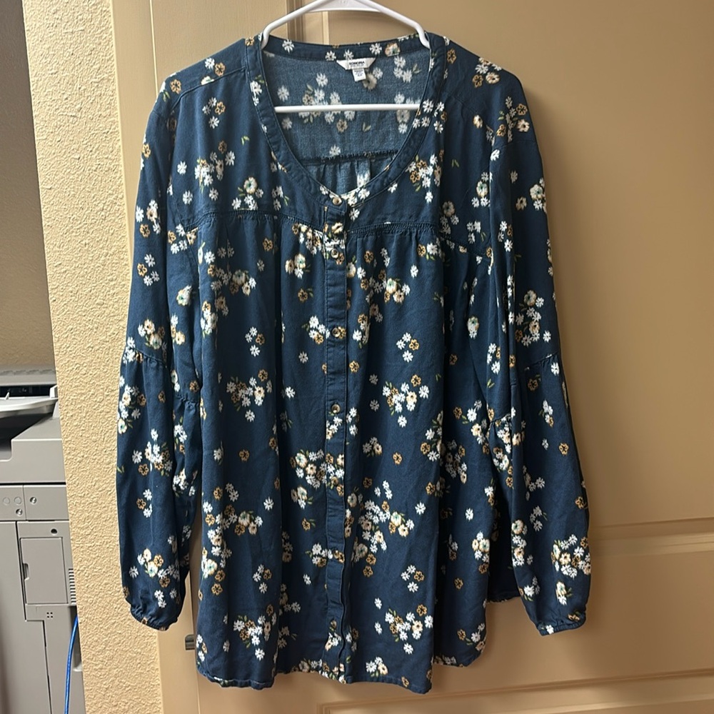 Cotton long sleeve top